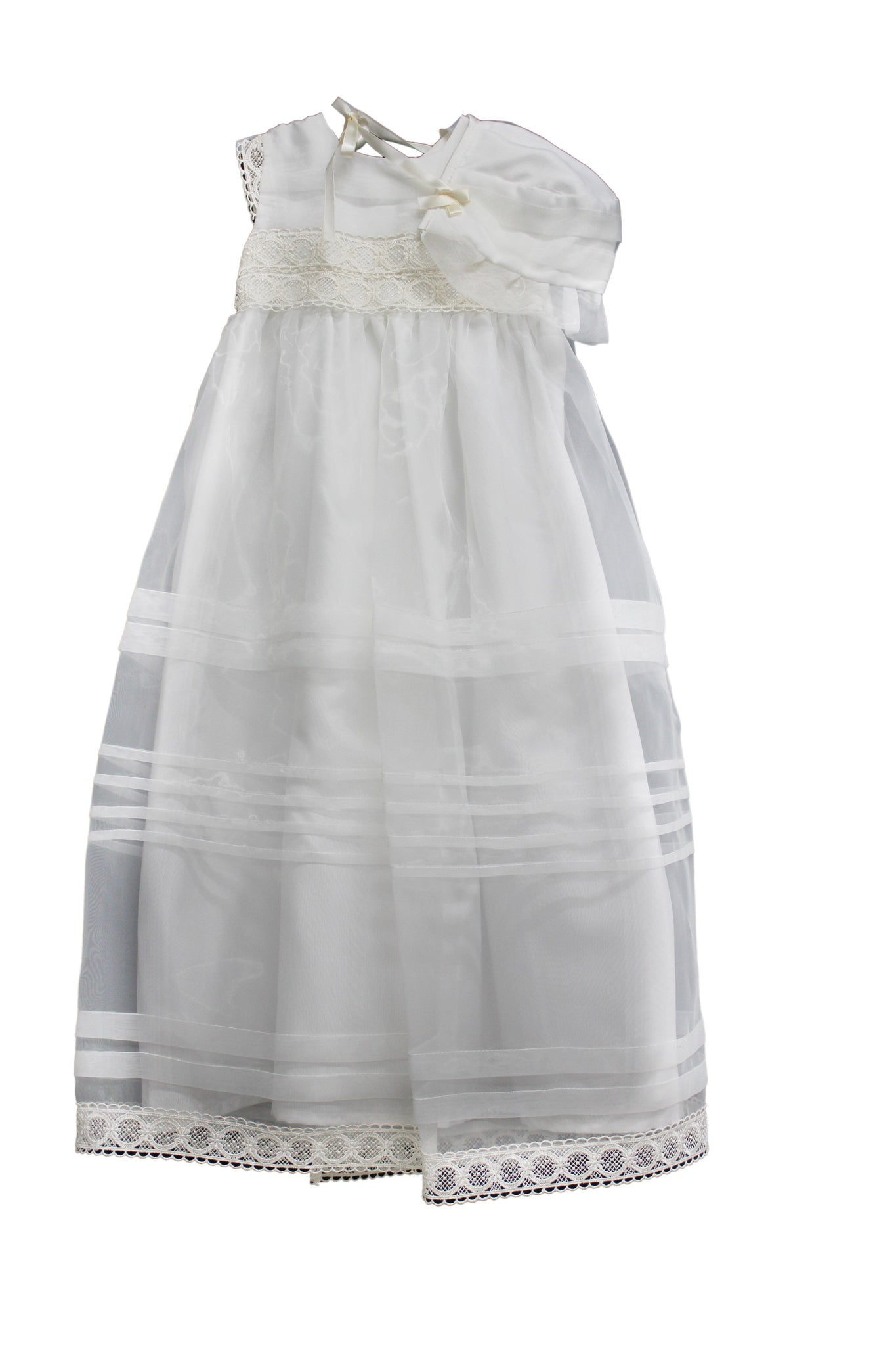 ROPON NIÑA ORGANZA MOD. 66501 COL. BEIGE