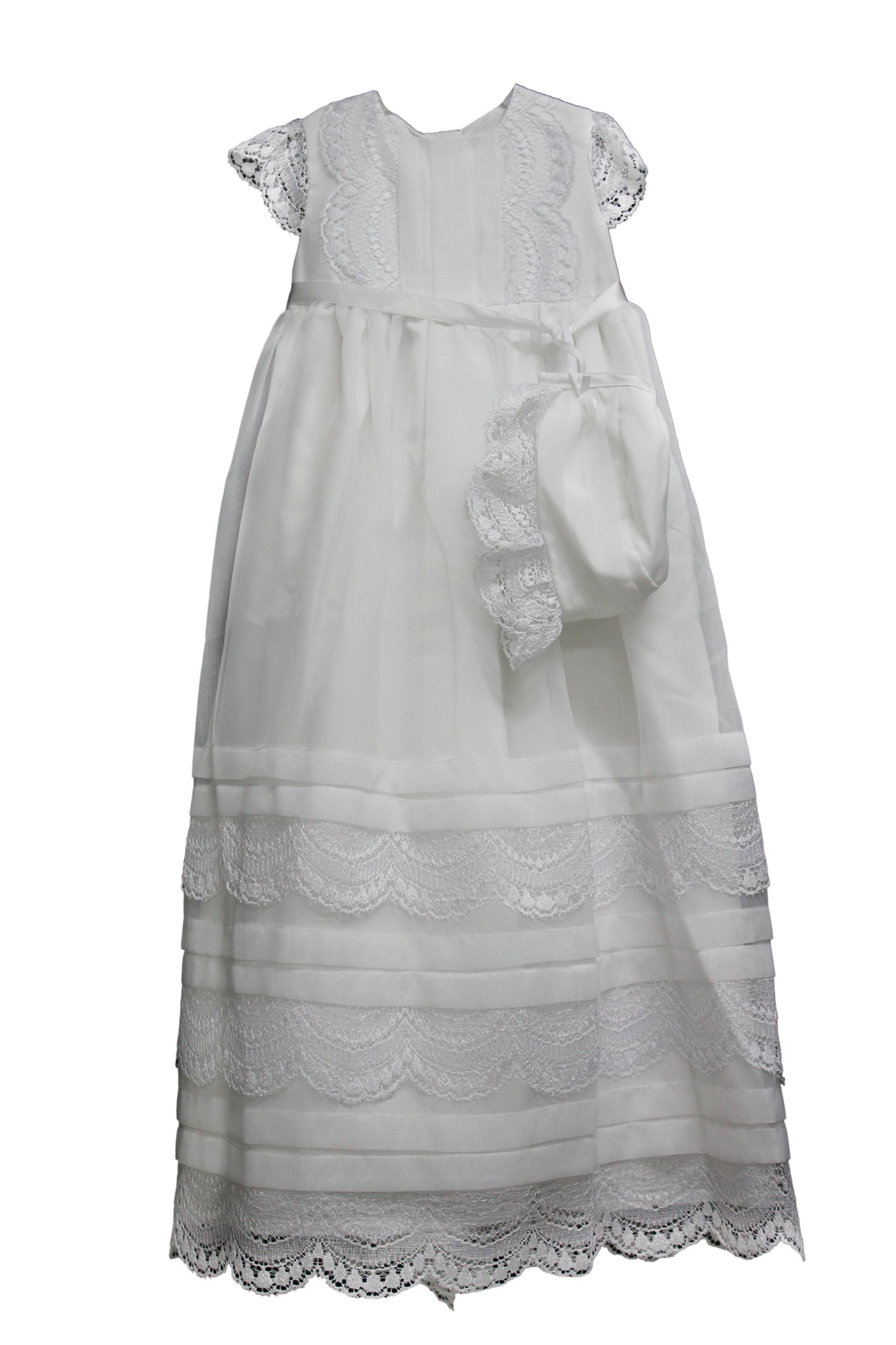 ROPON NIÑA ORGANZA MOD. 55510 COL. BLANCO